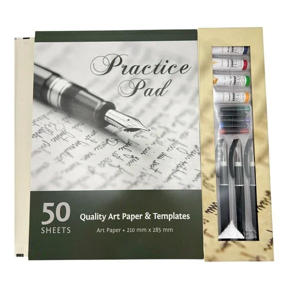 SpiceBox Masterclass Calligraphy Writing Set Instruction Guide Pens Ink NIB - Picture 5 of 11